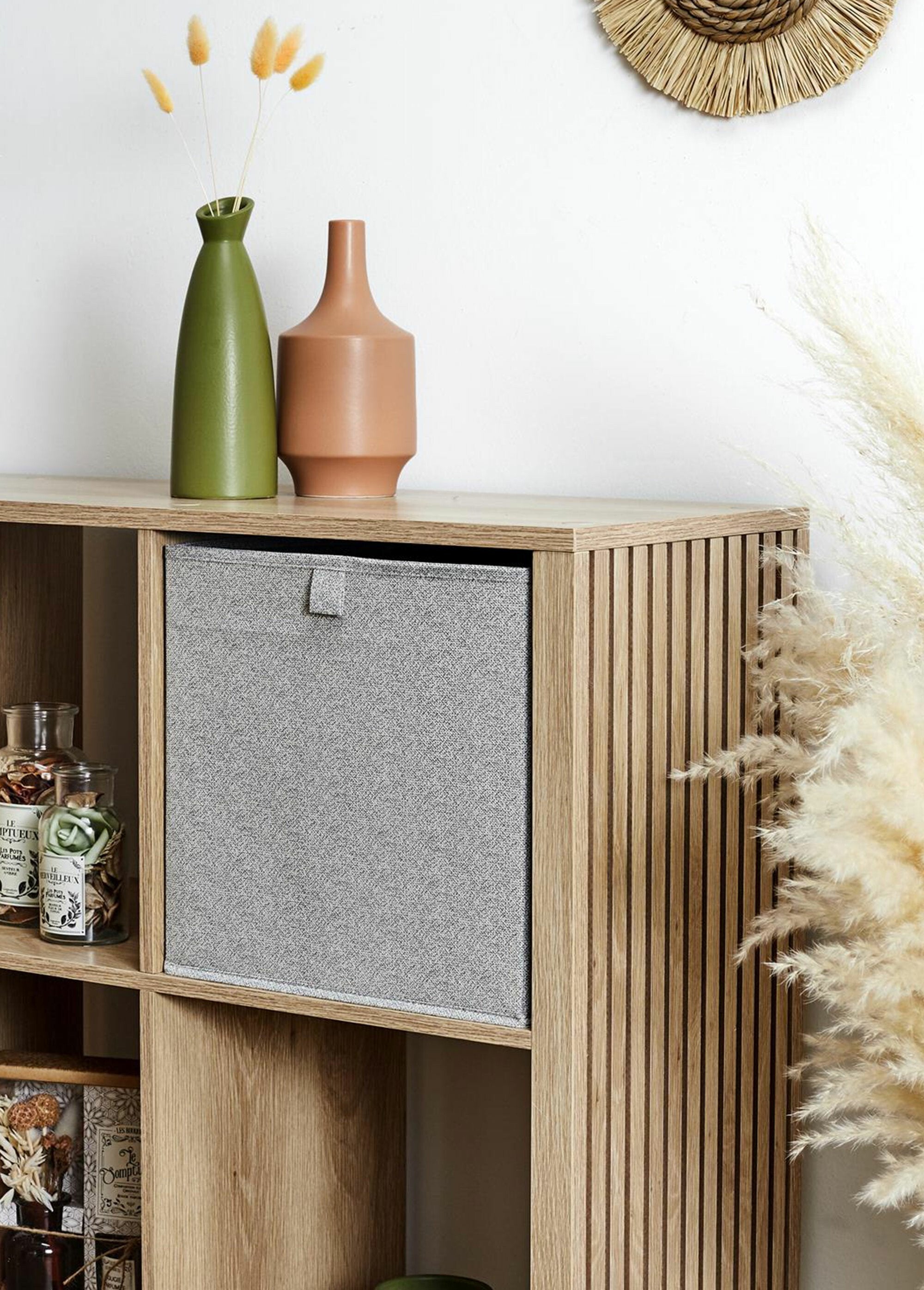 Cubo_de_almacenamiento_plegable,_tejido_jaspeado_Gris_claro_SF1_slim