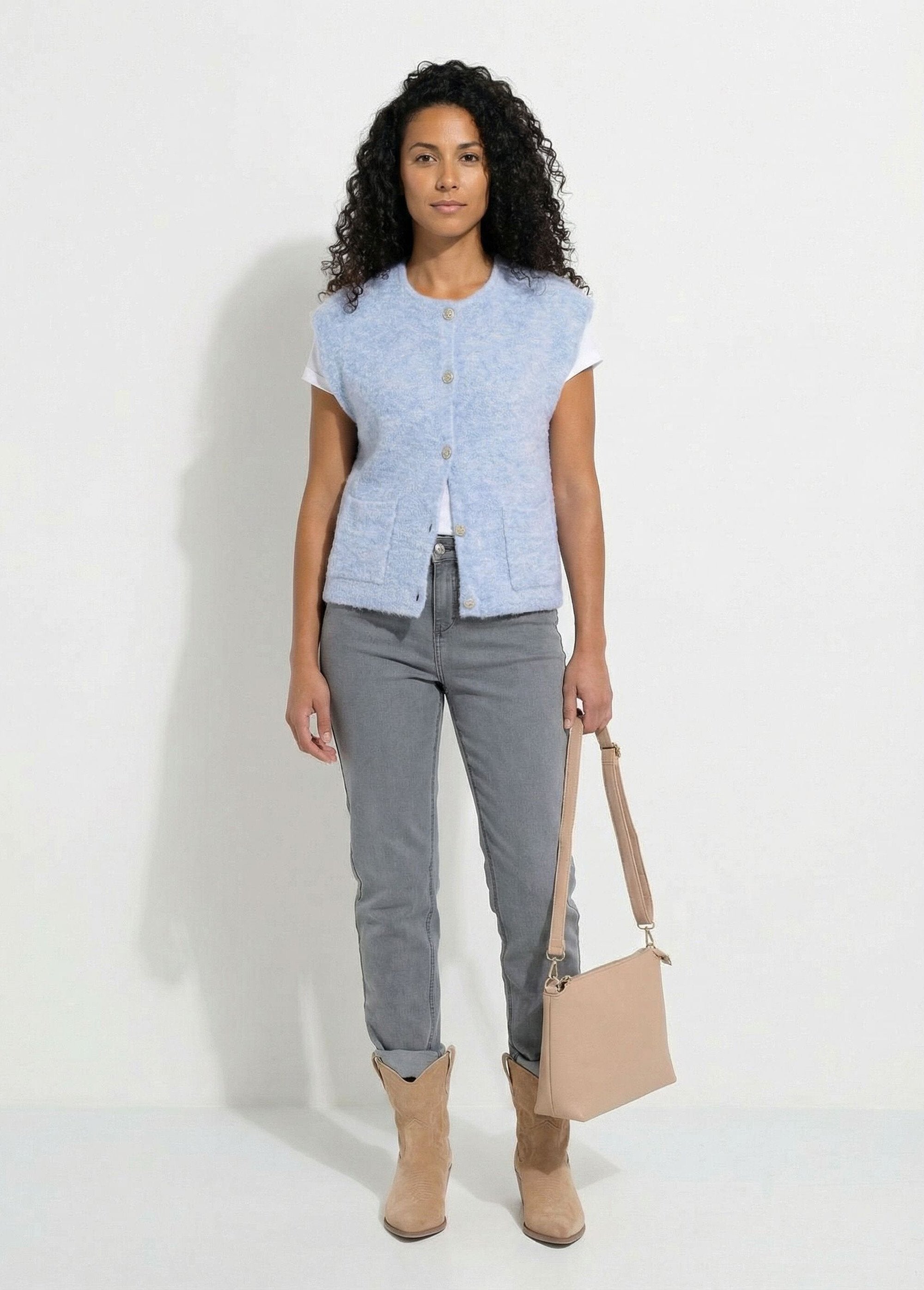 Gilet_sans_manches_boutons_dorés_maille_bouclette_Bleu_SF1_slim