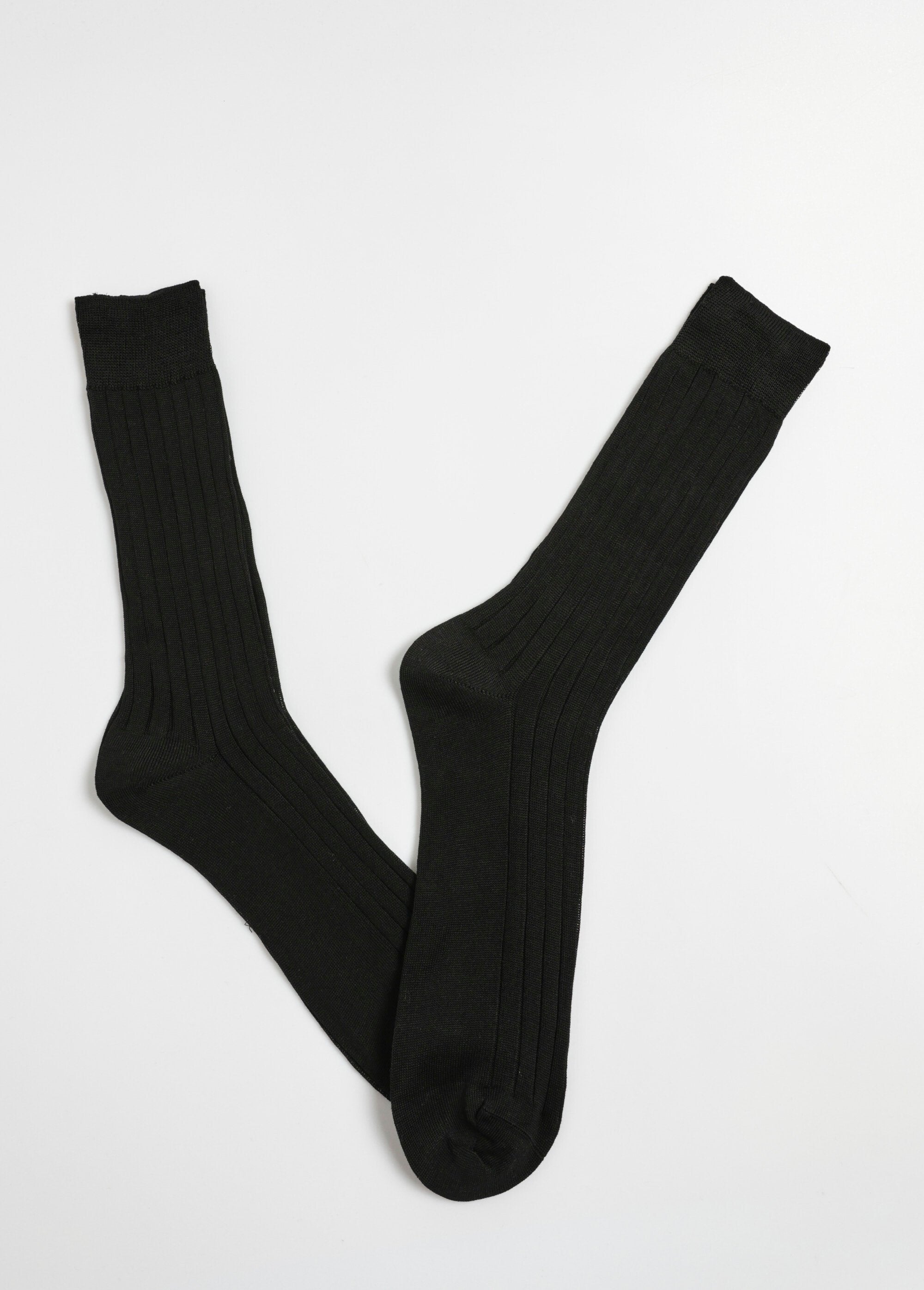 Pack_de_2_calcetines_de_hilo_escocés_de_puro_algodón_Negro_FA1_slim
