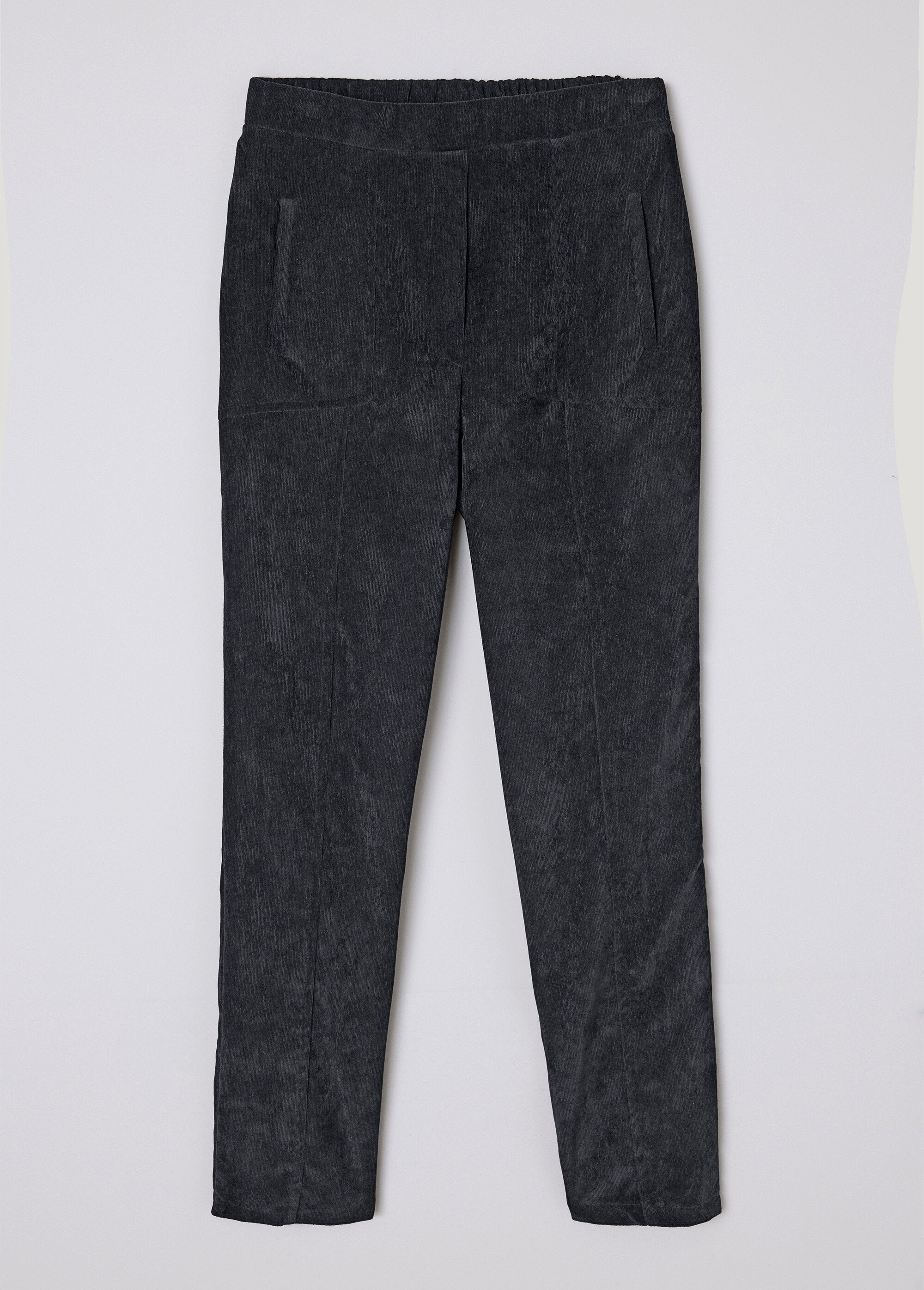 Pantalón_recto_con_cintura_elástica_y_terciopelo_milrayas_Negro_AP1_slim