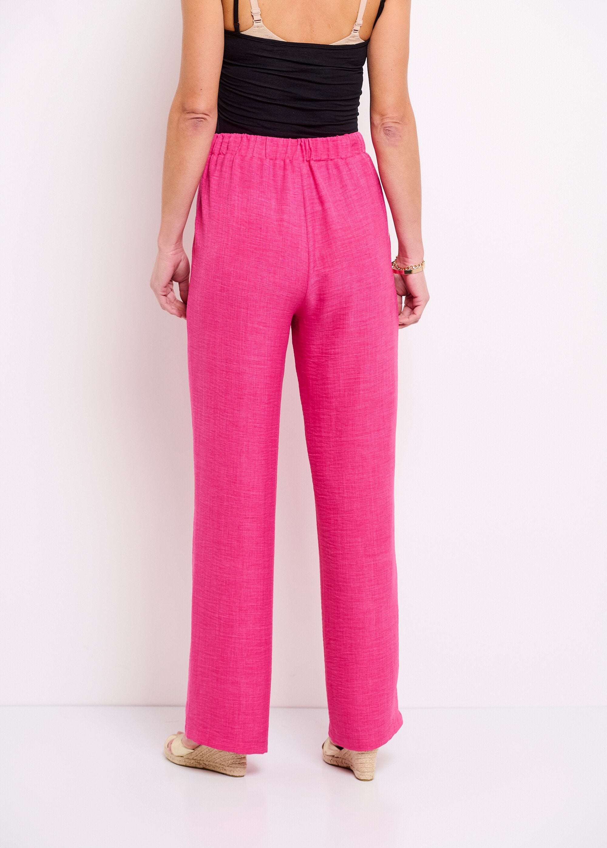 Pantalón_efecto_lino_con_cintura_elástica_ancha_Rosa_DO1_slim