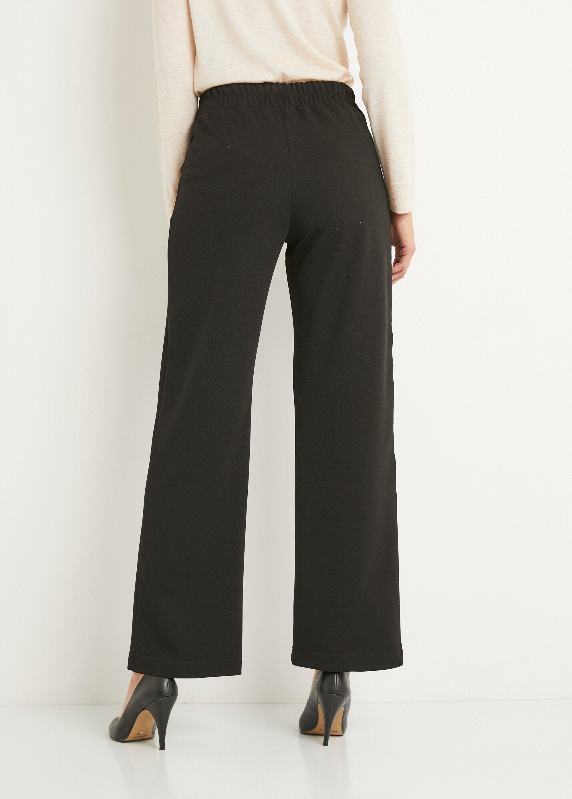 Pantalón_ancho_liso_con_cintura_semielástica_Negro_DO1_slim