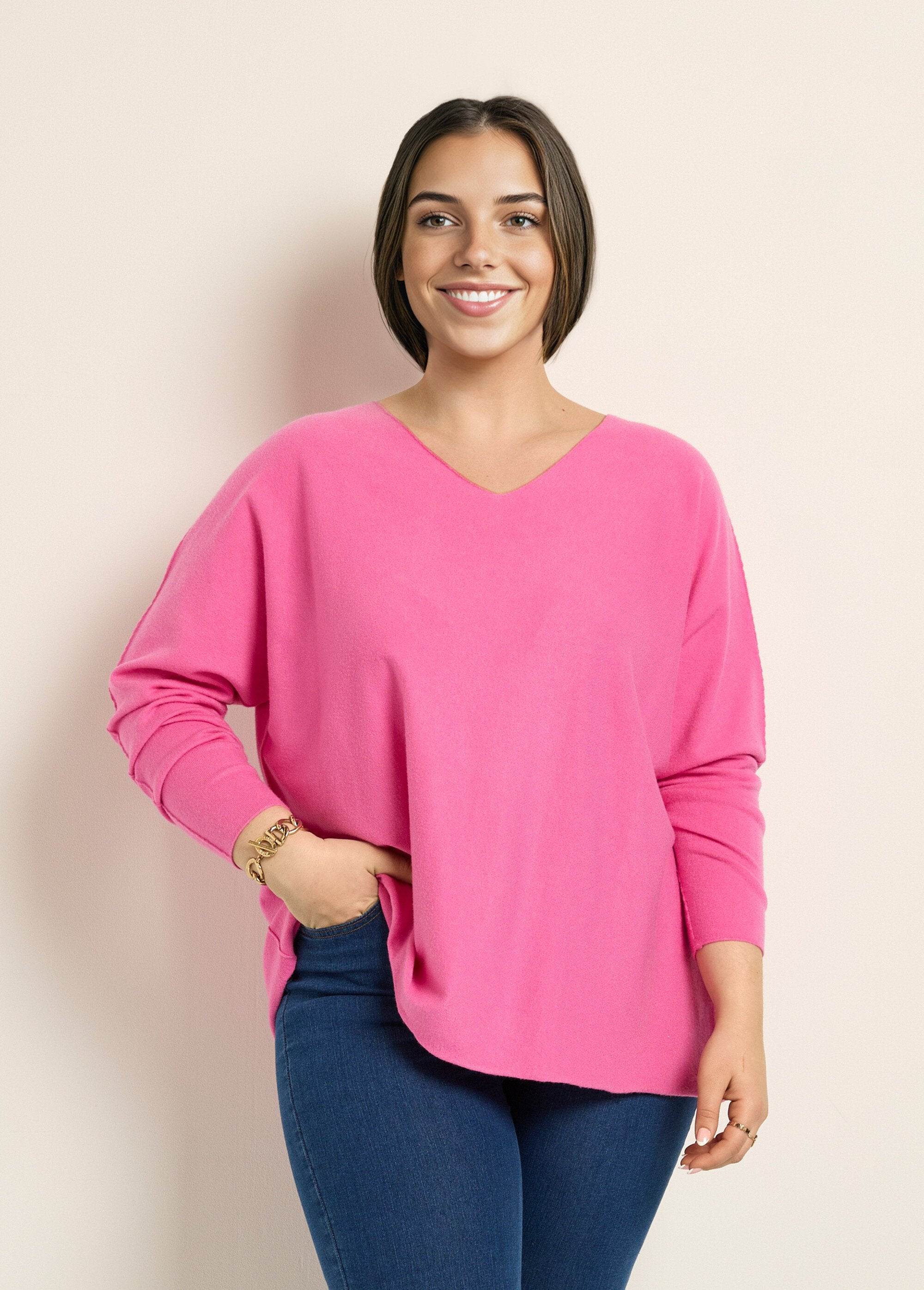 Suéter_túnica_de_punto_con_sisas_caídas_Fucsia_FA1_curvy
