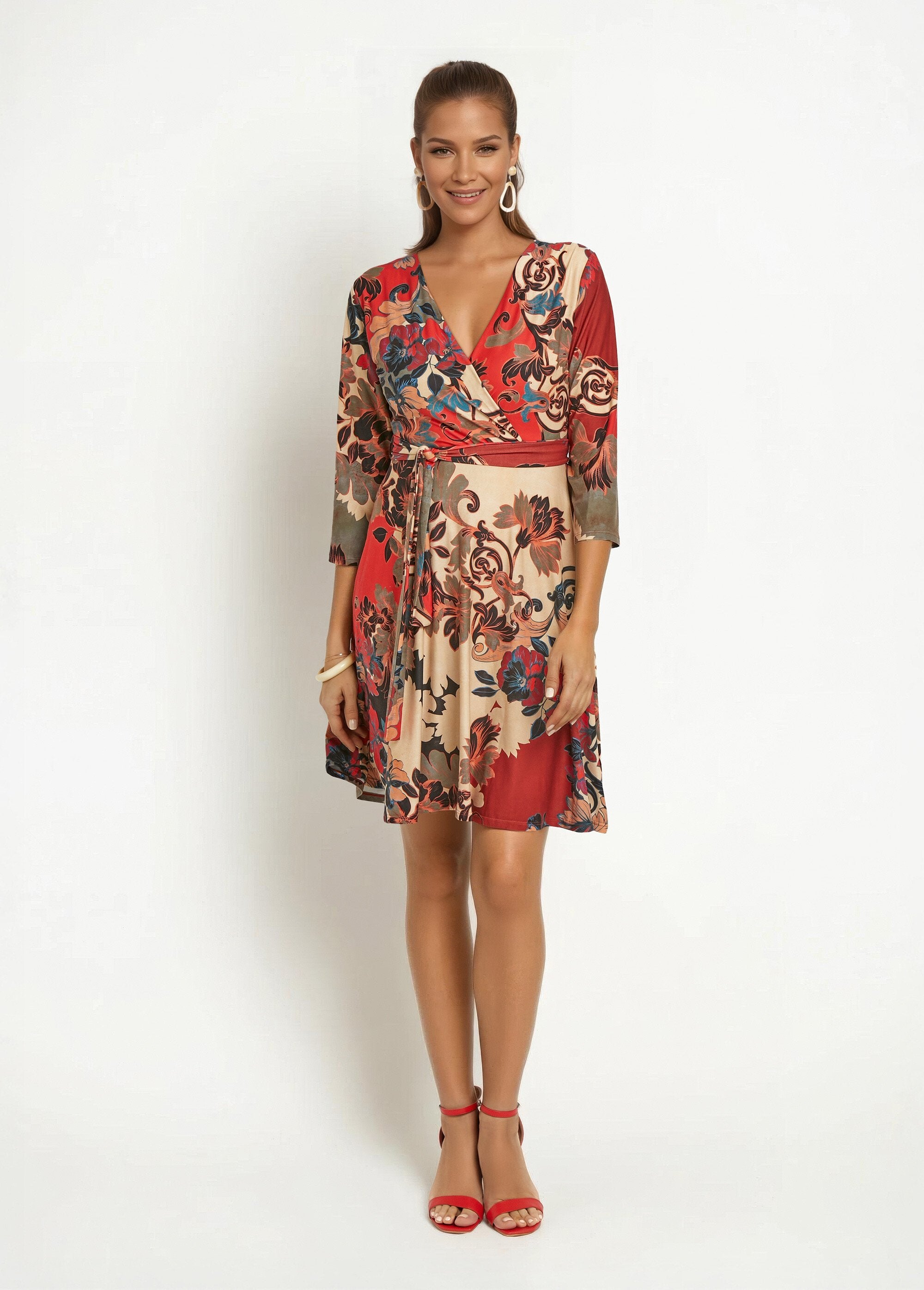 Vestido_cruzado_elástico_con_estampado_japonés_Naranja_y_beige_FA1_slim