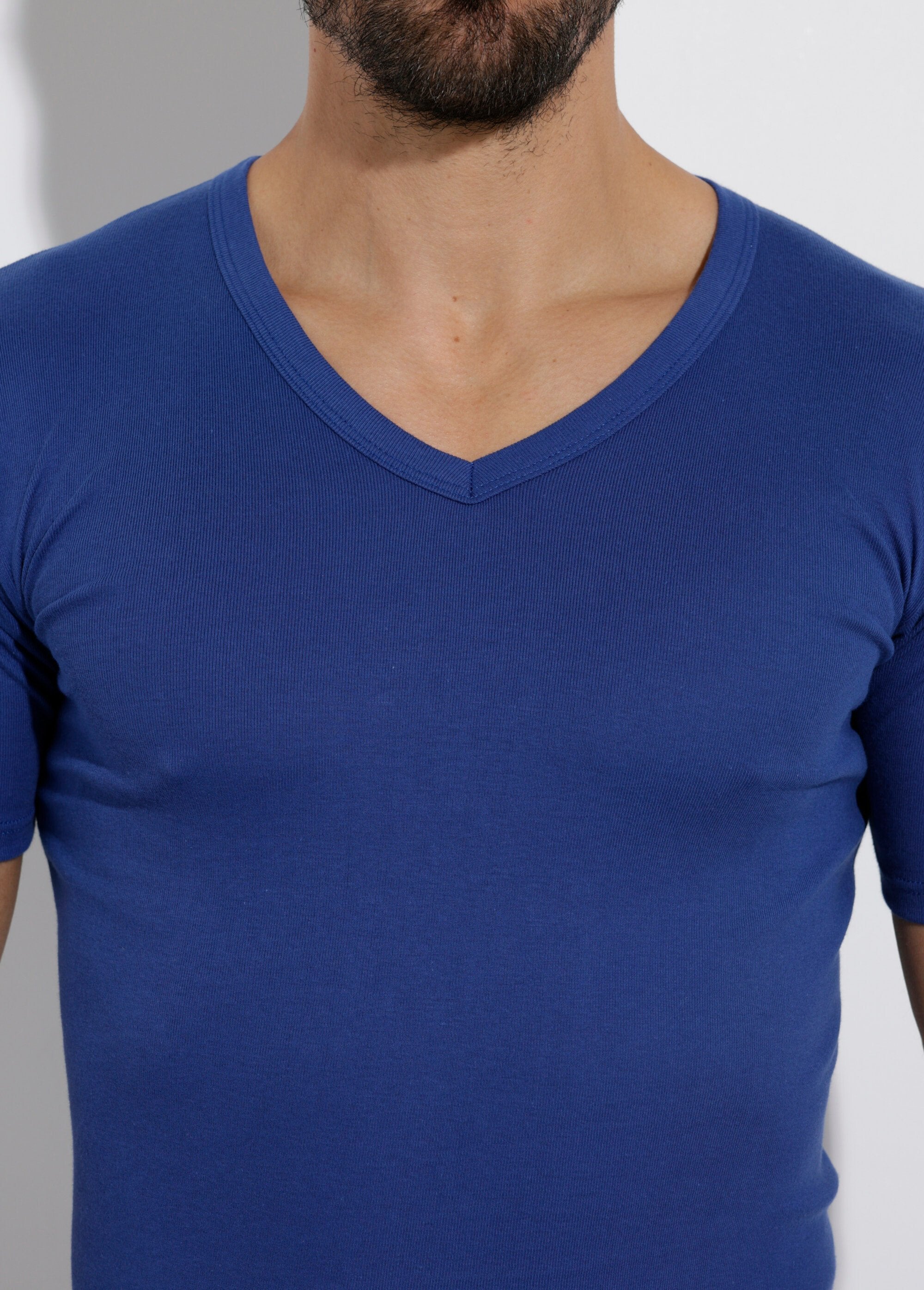 Camiseta_de_algodón_con_cuello_en_V_-_pack_de_2_Lote_índigo_3_DE1_slim