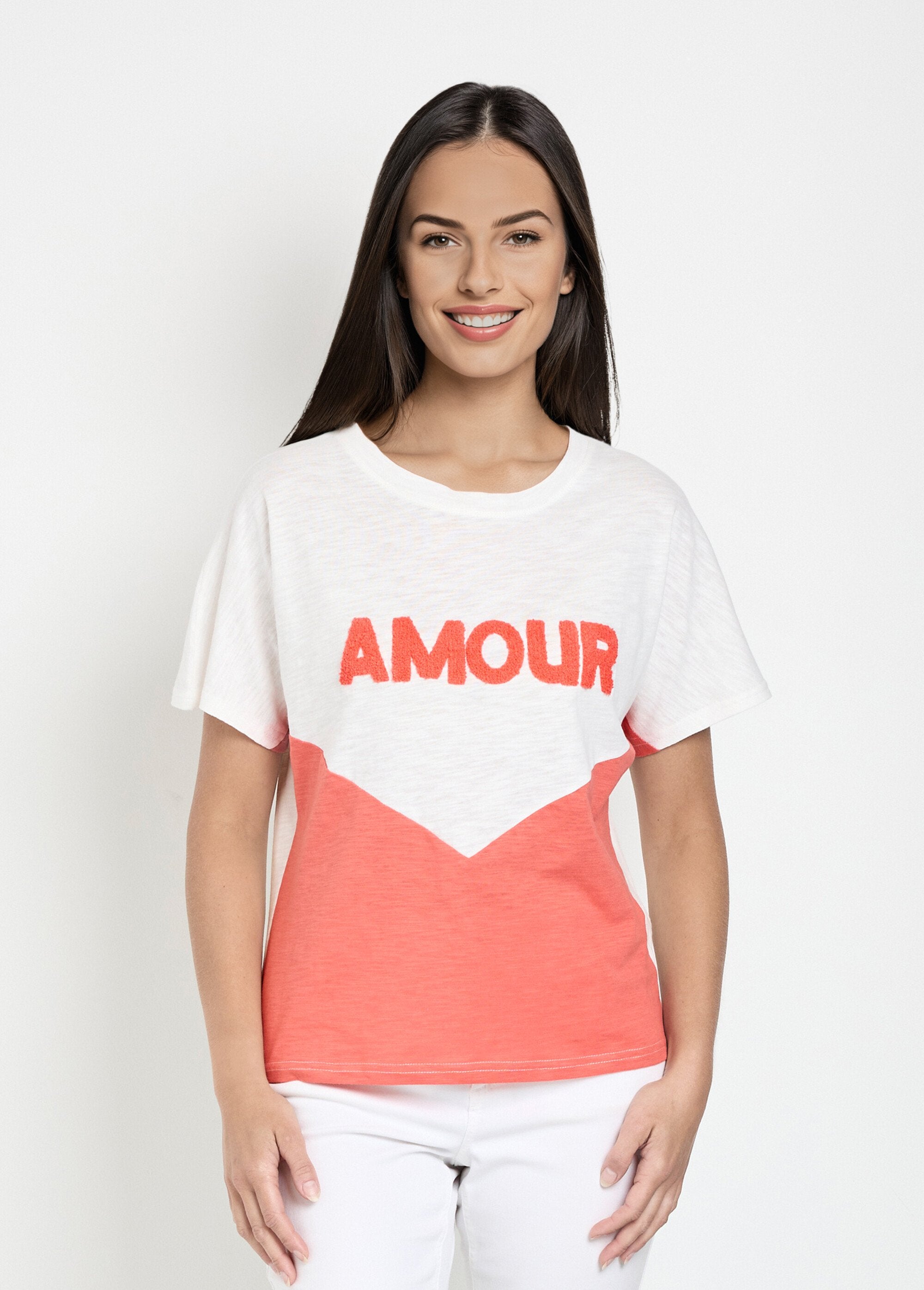 Camiseta_bicolor_de_punto_flameado_con_mensaje_corales_y_blancos_FA1_slim