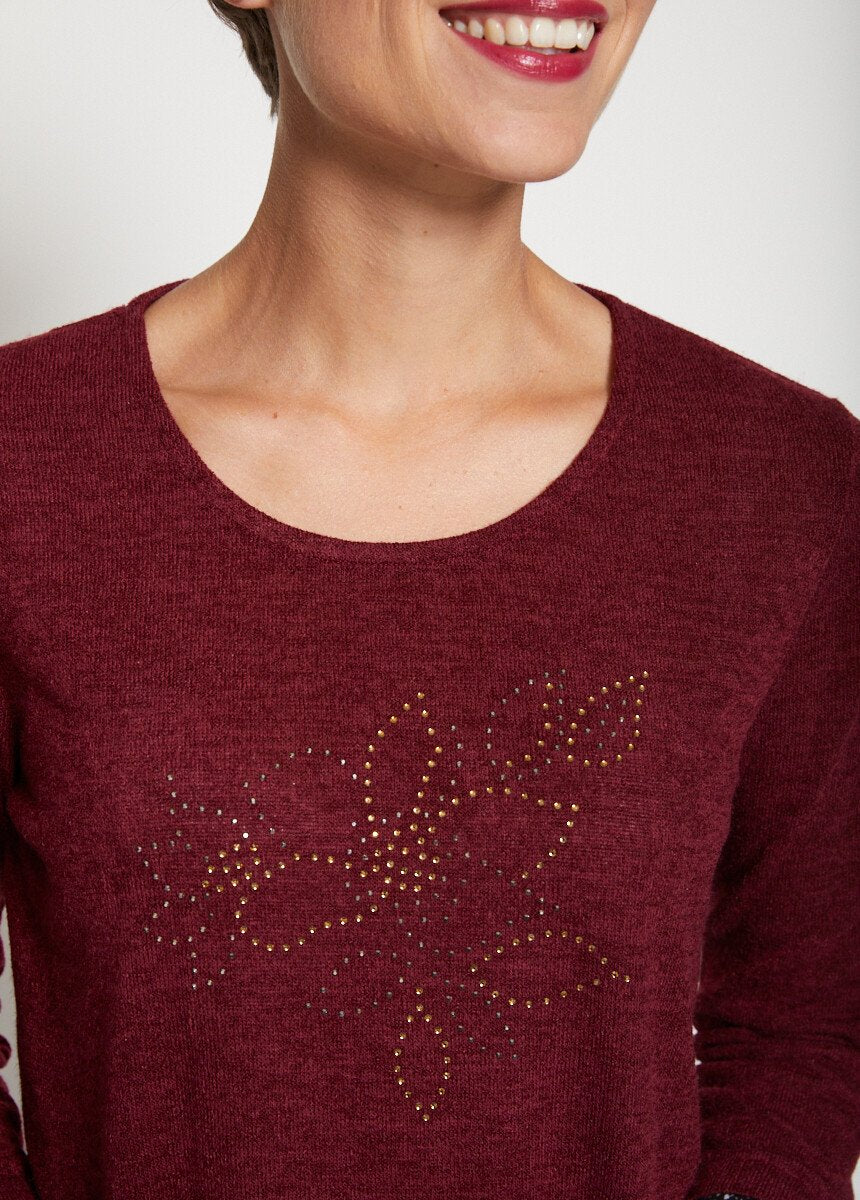 Camiseta_larga_con_efecto_fantasía_2_en_1_Burdeos_DE1_slim