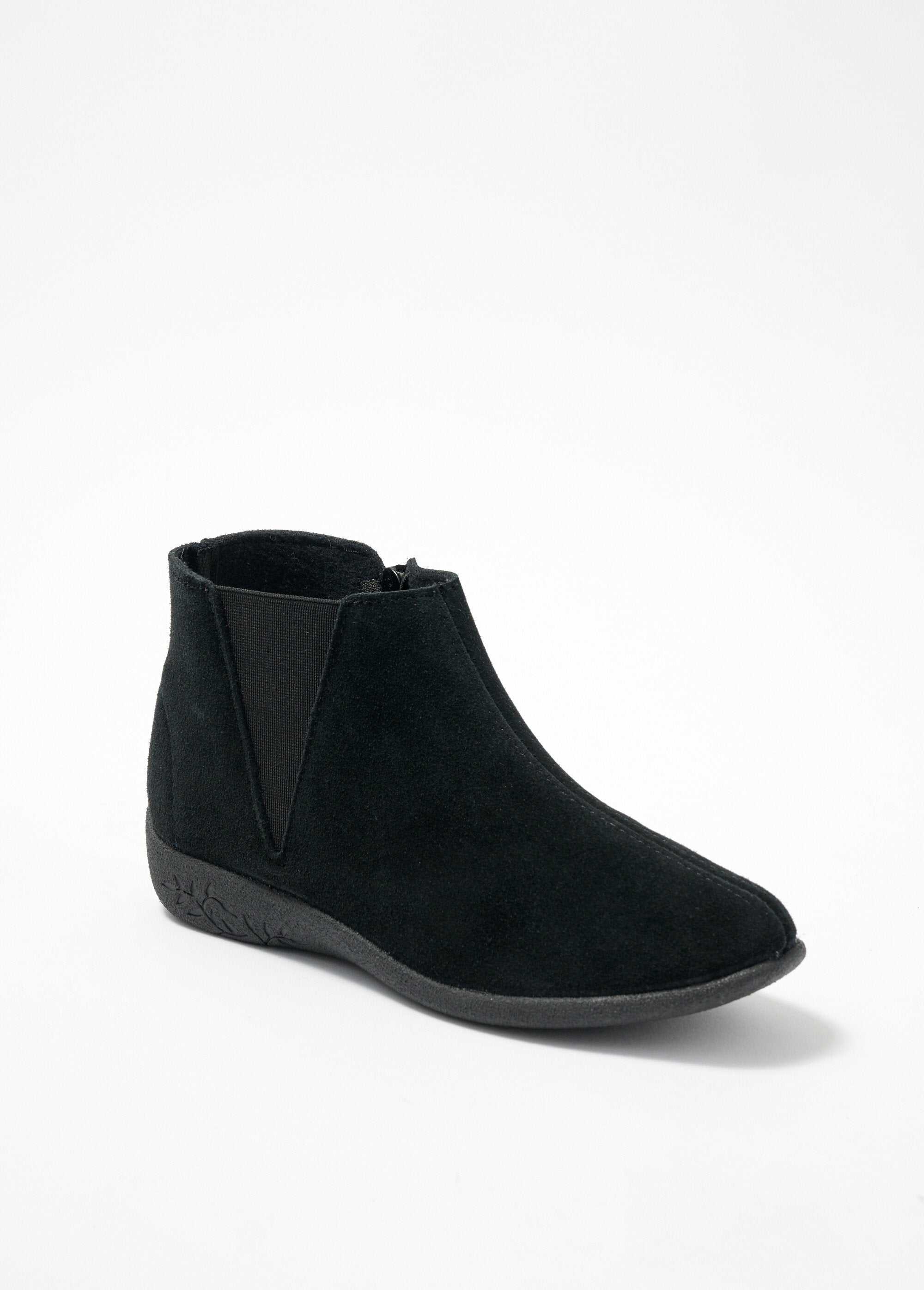 Botas_anchas_de_piel_confort_con_cremallera_elástica_Noir_FA1_slim