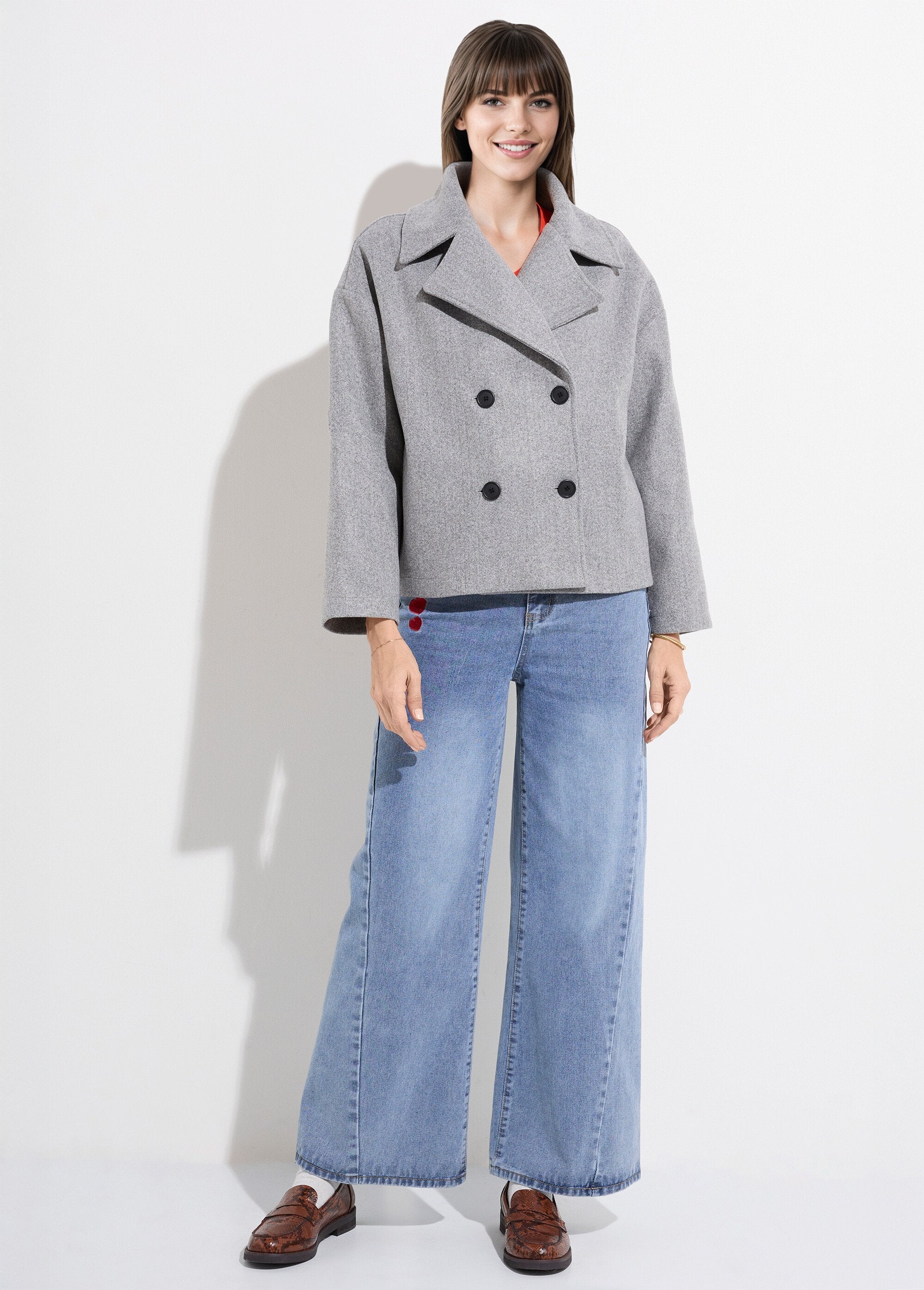 Abrigo_corto_de_lana_lisa_estilo_paño_Gris_jaspeado_SF1_slim