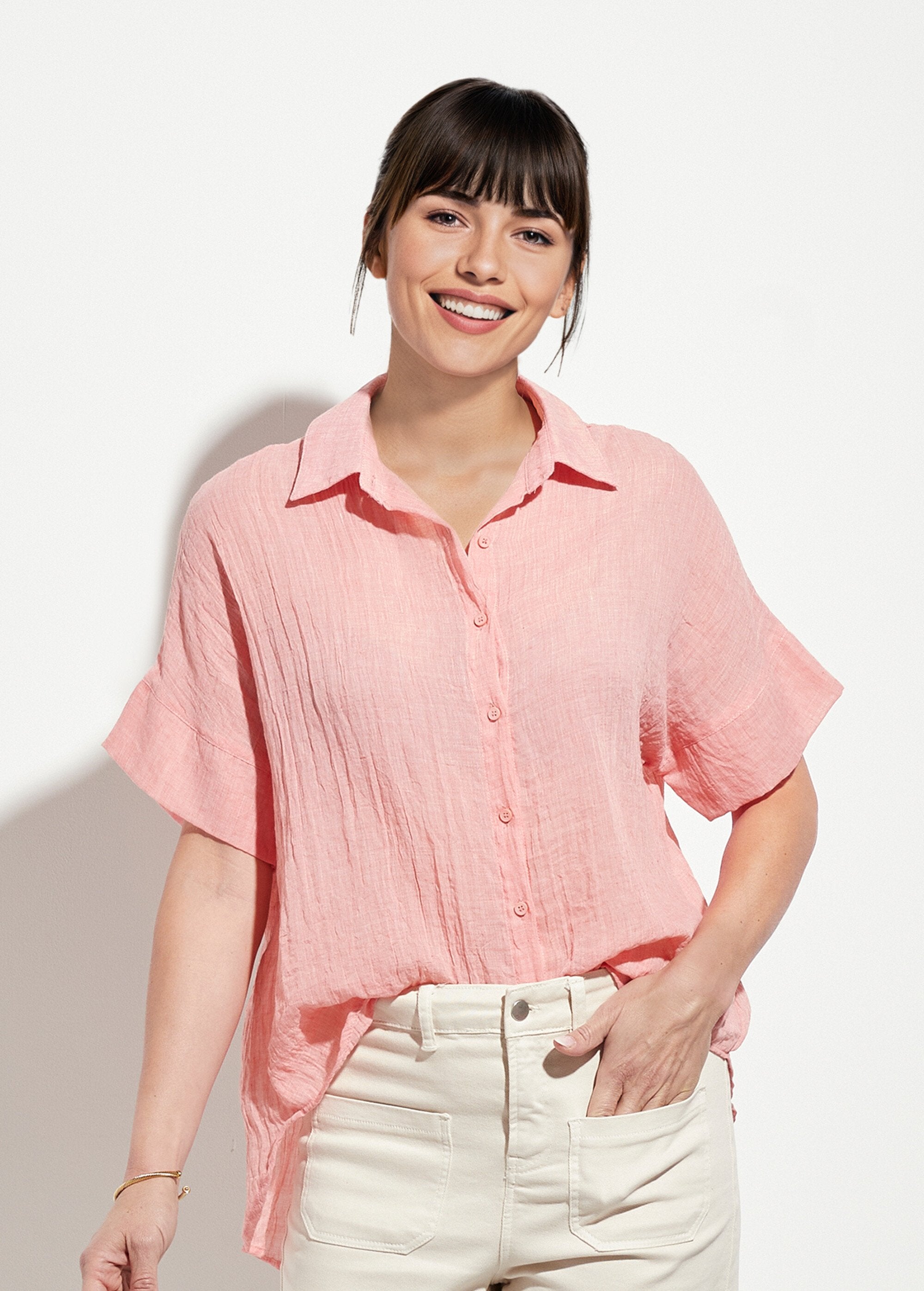 Blusa_de_voile_arrugada_de_manga_corta_Coral_FA1_slim