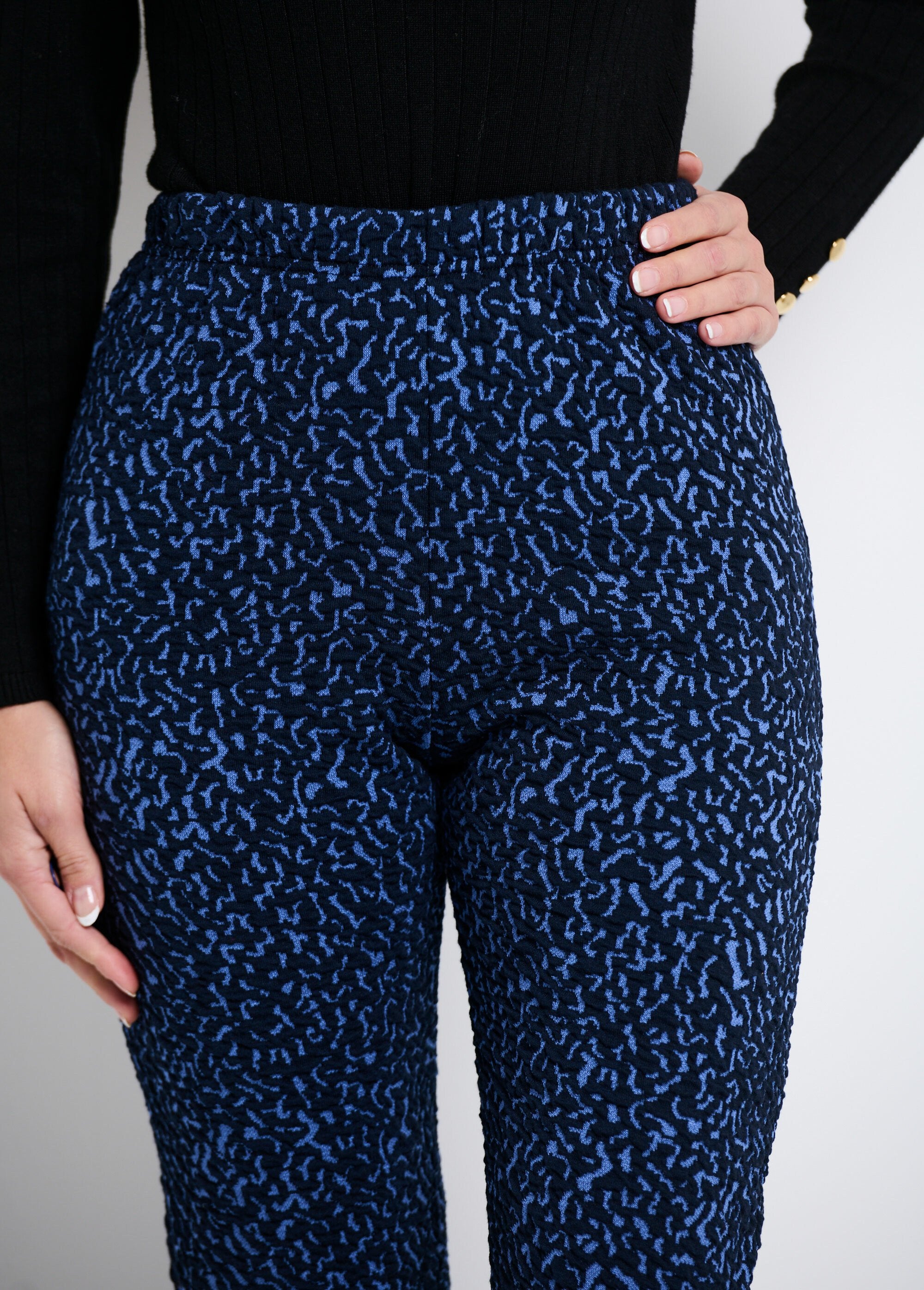 Legging_taille_élastiquée_extensible_uni_ou_bicolore_Bleu_et_indigo_DE1_slim