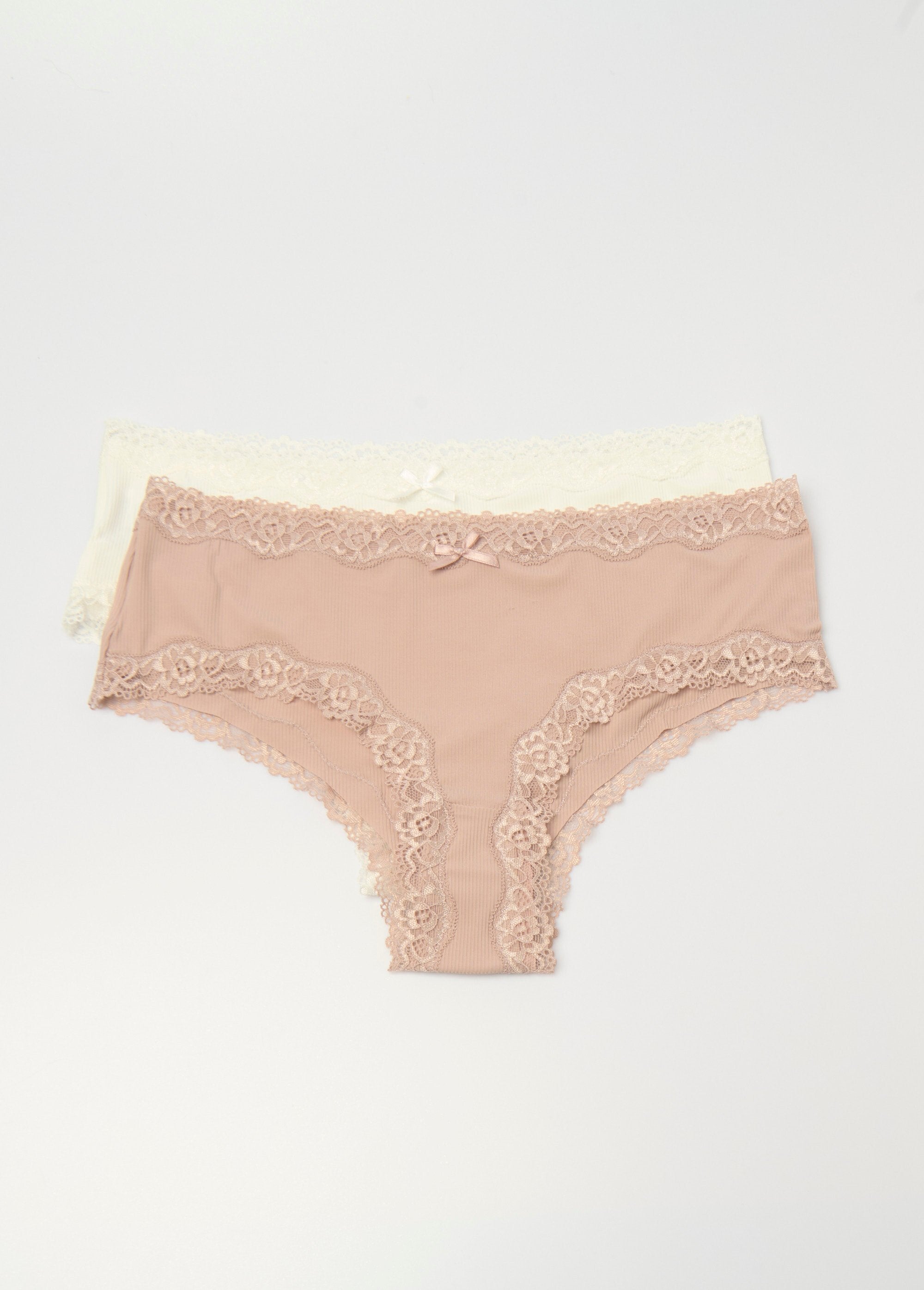 Pack_de_2_shorties_de_microfibra_con_borde_de_encaje_Blanco_y_rosa_FA1_slim