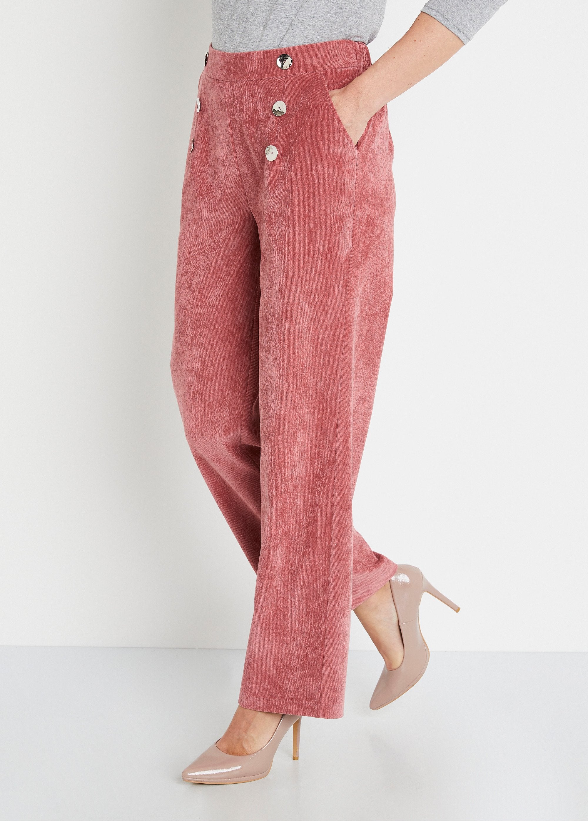 Pantalones_de_pata_ancha_en_terciopelo_milleraies_con_efecto_puente_Vieux_rose_DR1_slim