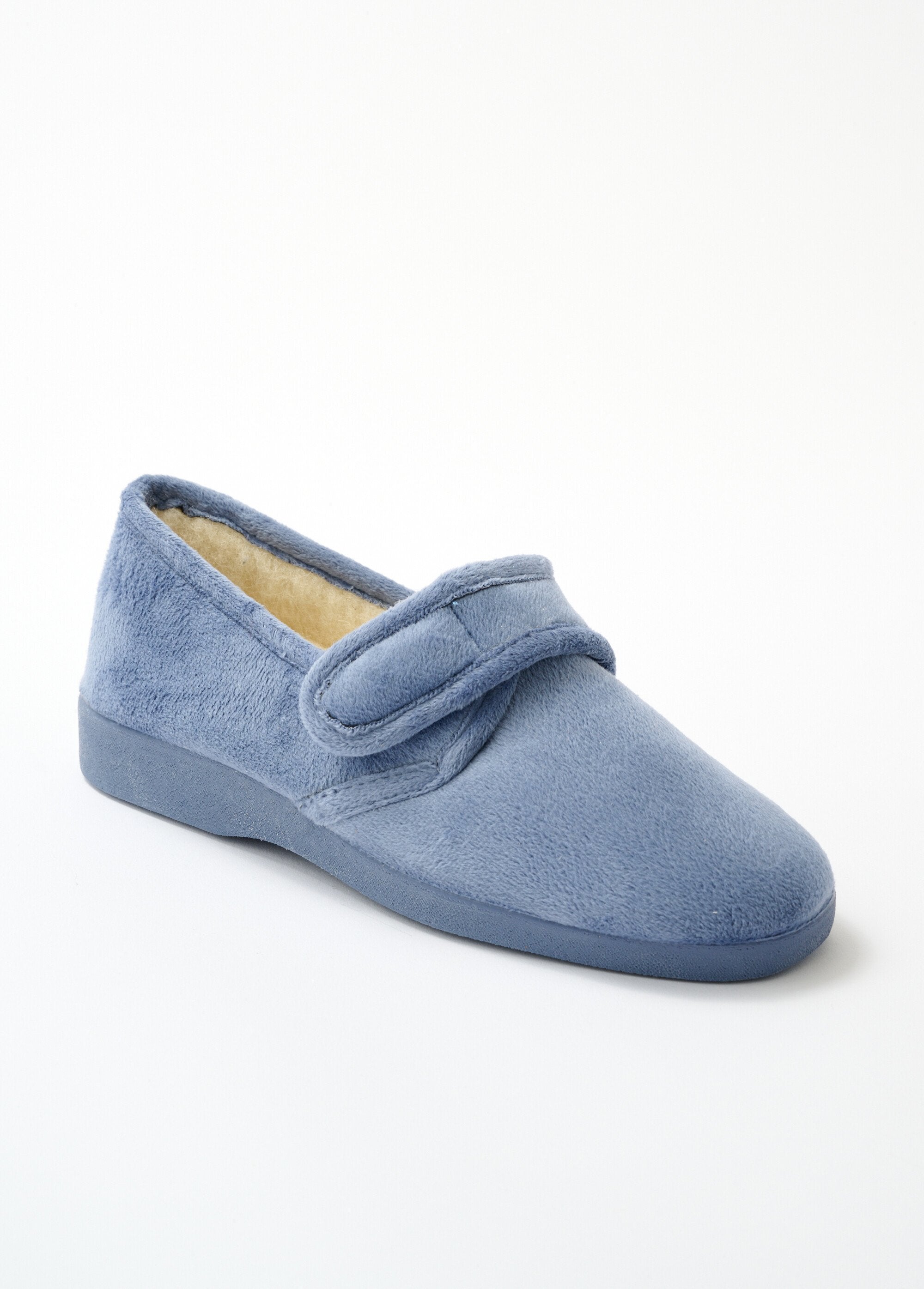 Pantuflas_confort_ancho_con_relleno_de_pura_lana_Azul_FA1_slim