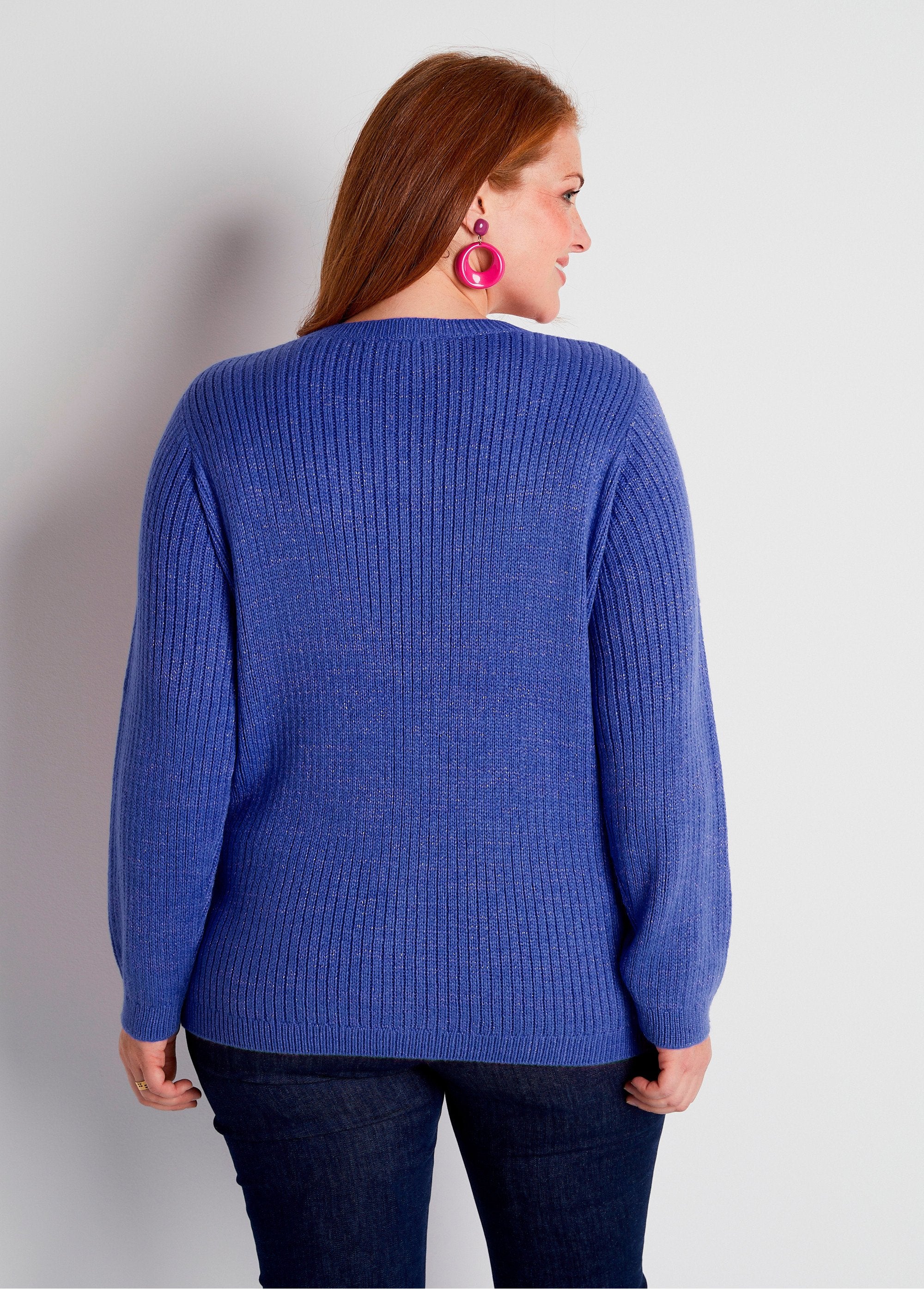 Jersey_punto_fantasía_liso_cuello_pico_Azul_DO1_curvy