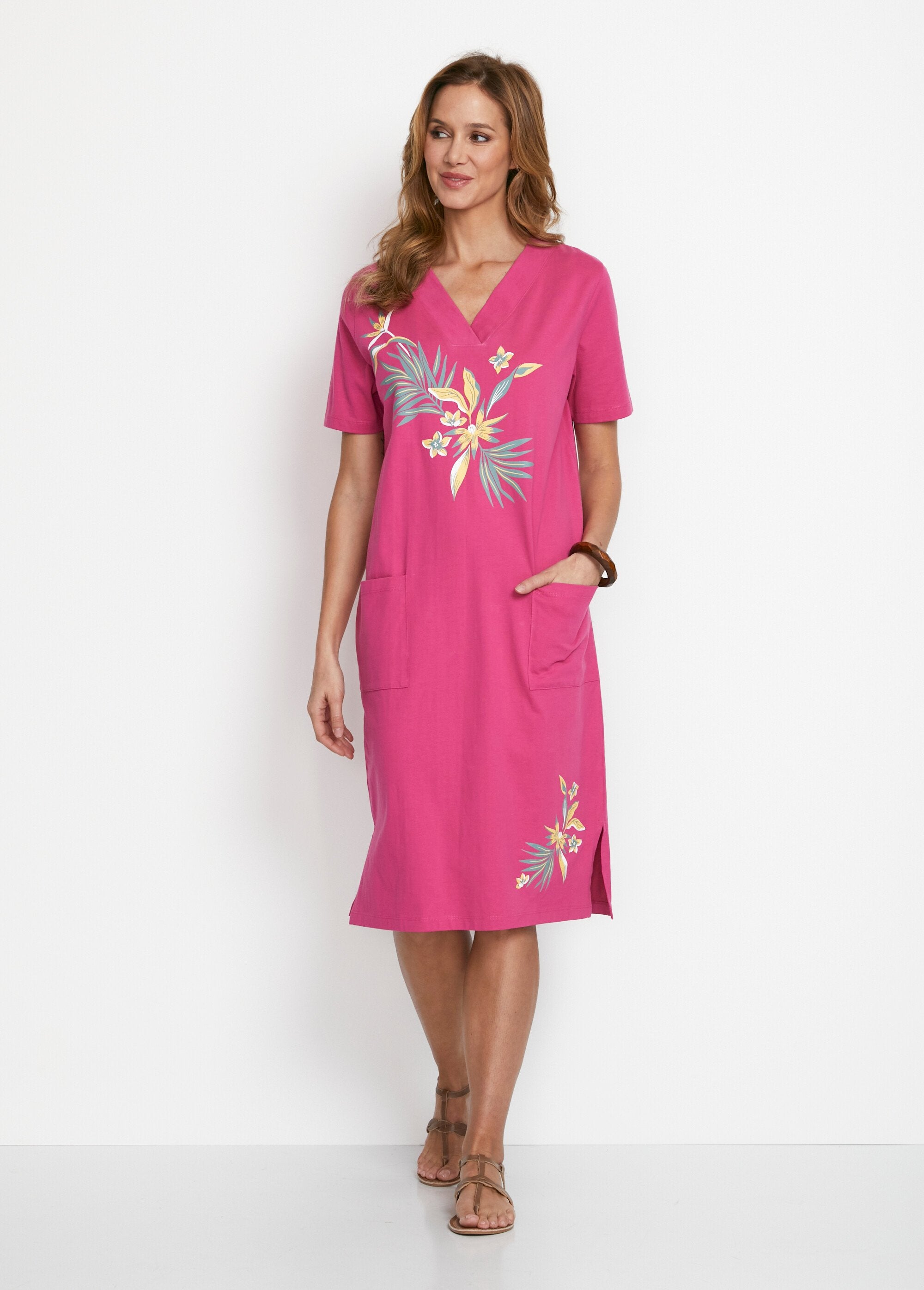 Vestido_corto_de_playa_de_algodón_Fucsia_FA1_slim