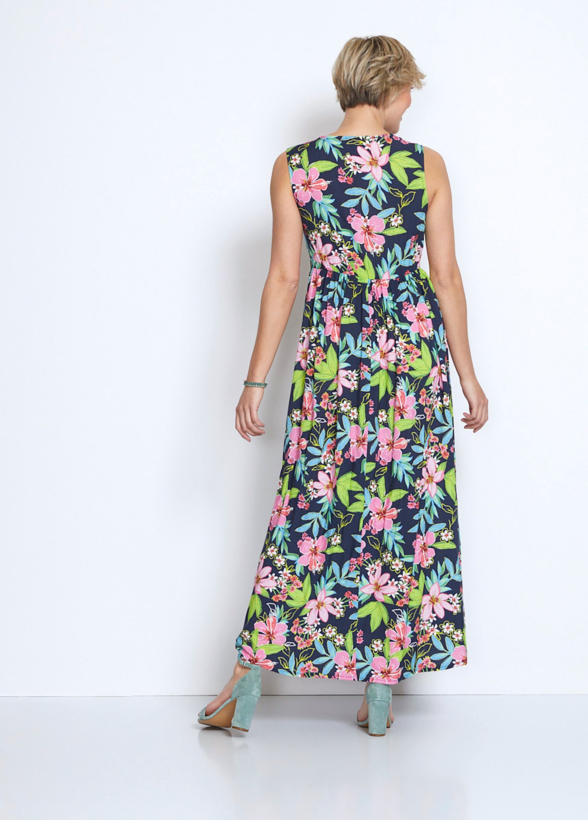 Vestido_largo_con_escote_cruzado_Azul_marino_y_rosa_DO1_slim