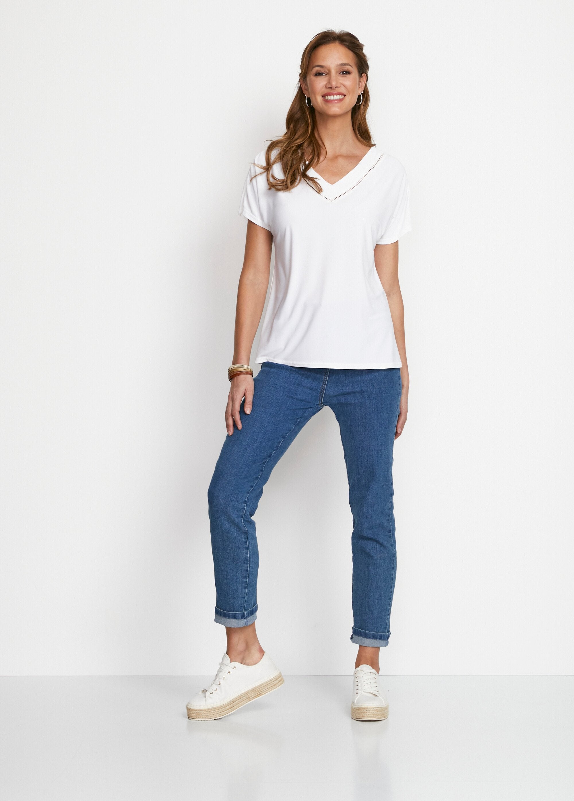 Camiseta_corta_lisa_o_estampada_Blanco,_Blanca_SF1_slim