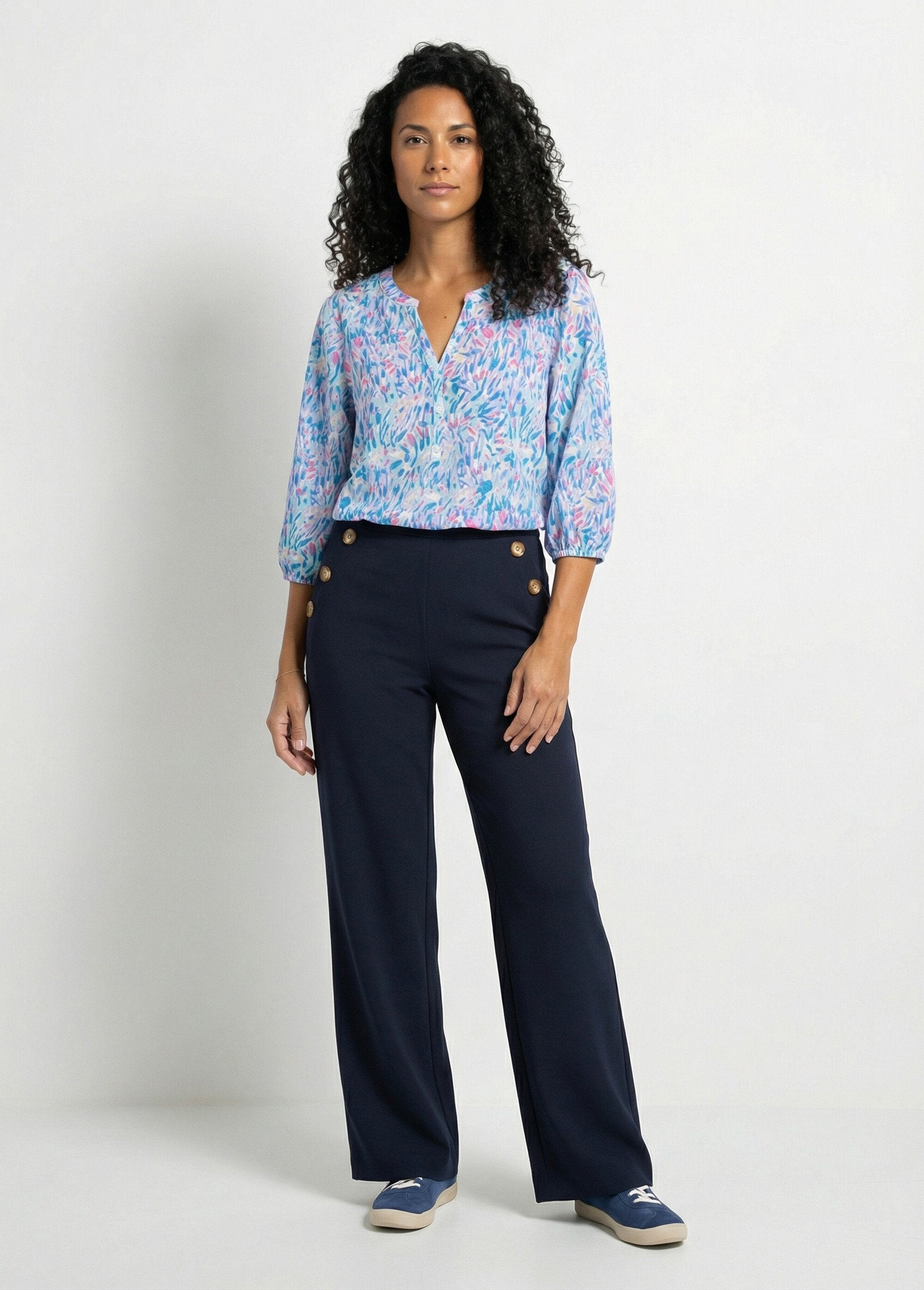 Túnica_larga_holgada_estampada_con_mangas_3/4_Plano_SF1_slim