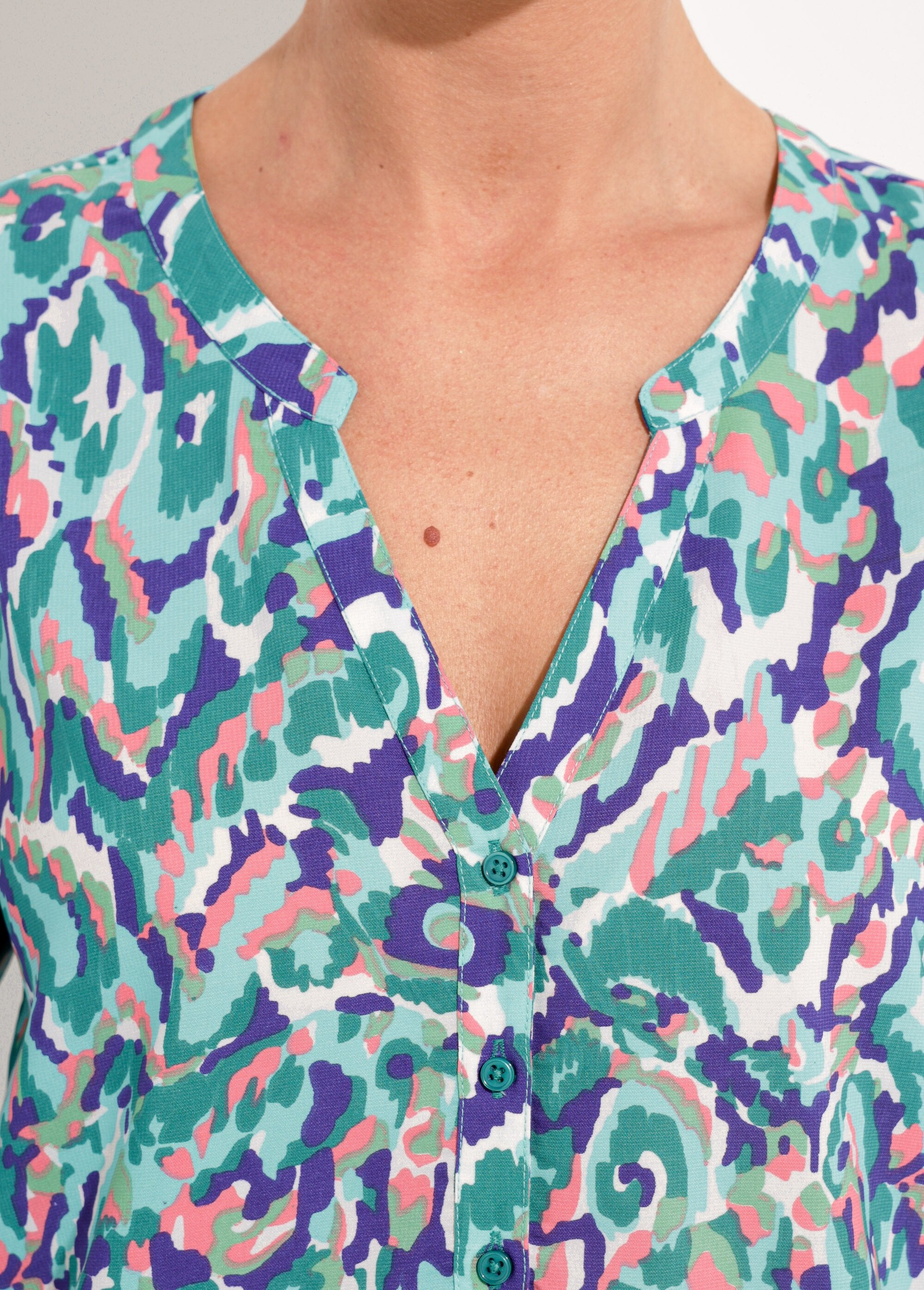 Túnica_larga_holgada_estampada_con_mangas_3/4_Estampado_verde_DE1_slim