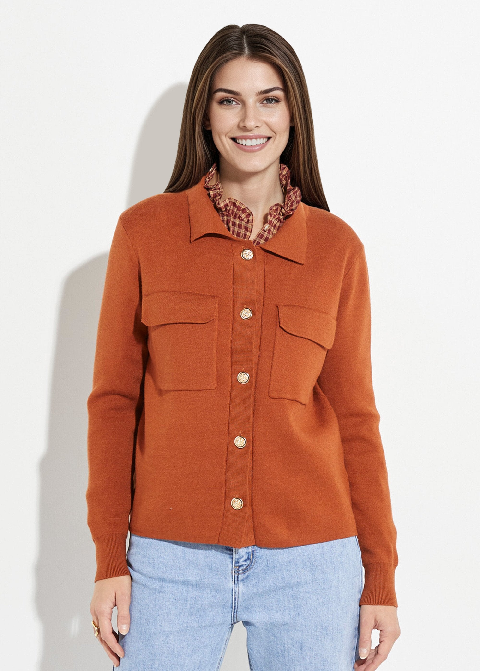 Chaqueta_de_punto_jacquard_con_botones_metálicos_Ladrillo_FA1_slim