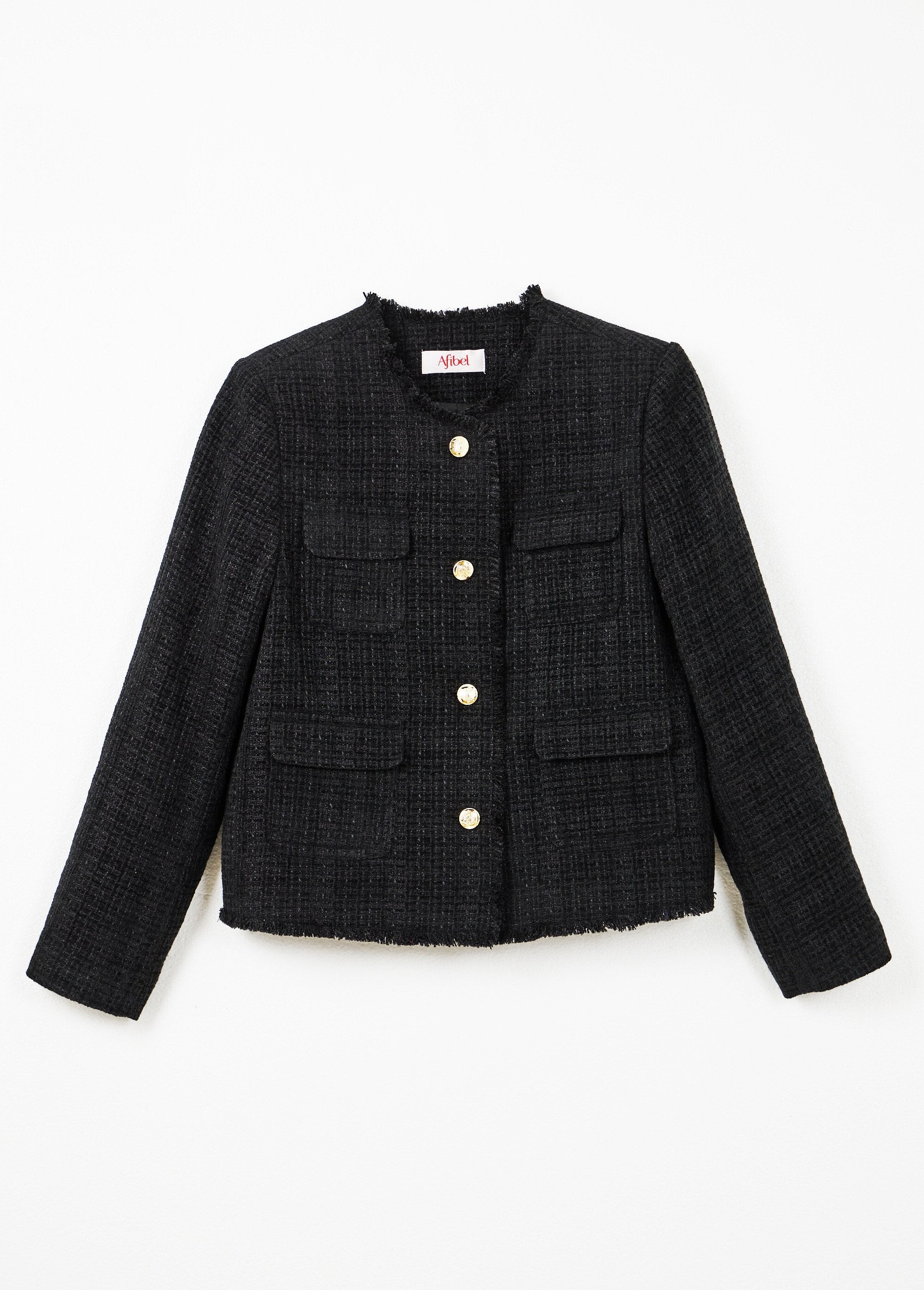 Chaqueta_de_tweed_abotonada_con_flecos_y_sin_cuello_Negro_AP1_slim